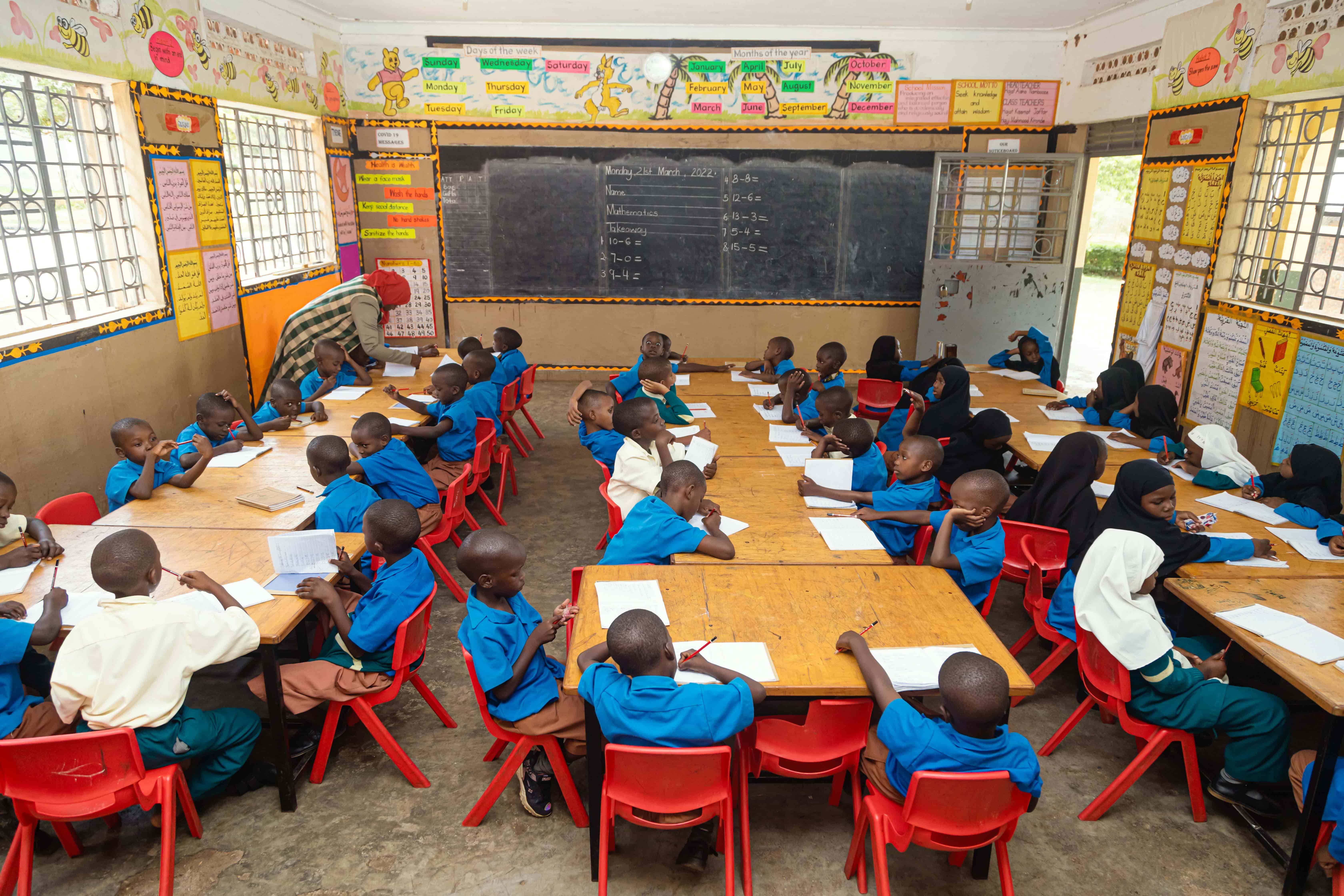 Lukman PS students learning in class